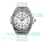 Swiss Copy Hublot One Click Big Bang 39 watch White Quickswitch Strap